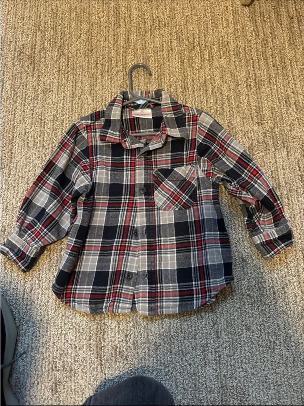 Hanna Andersson flannel toddler shirt size 90 or 3T